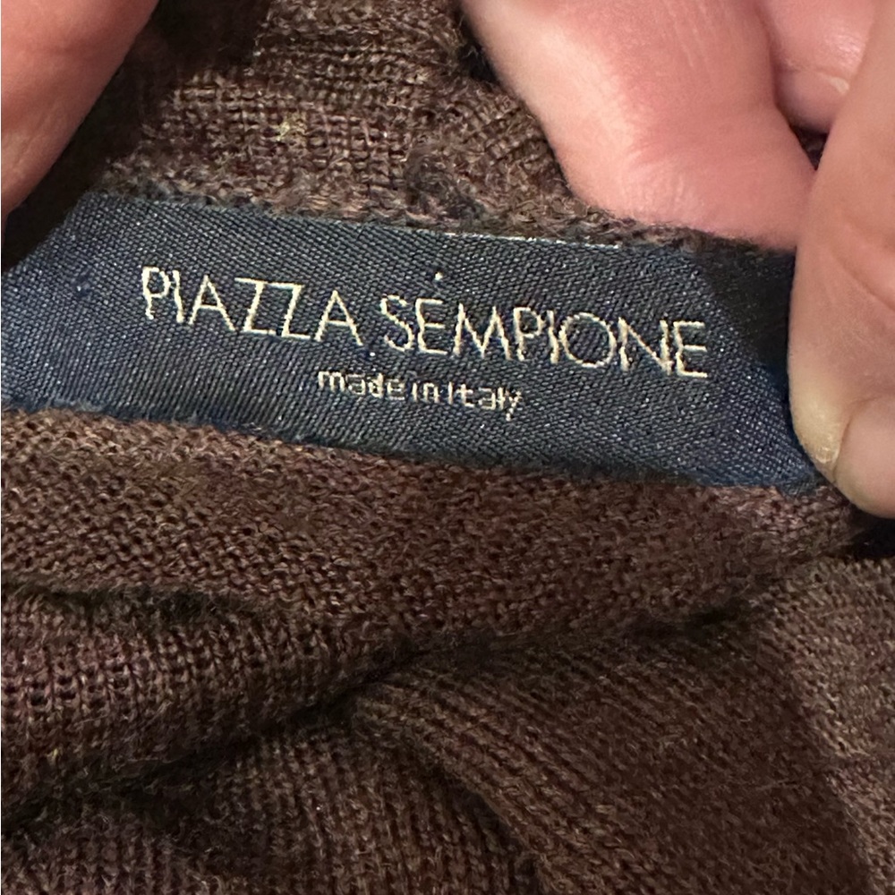 Piazza Sempione fine wool Brown Sweater - Picture 13 of 13